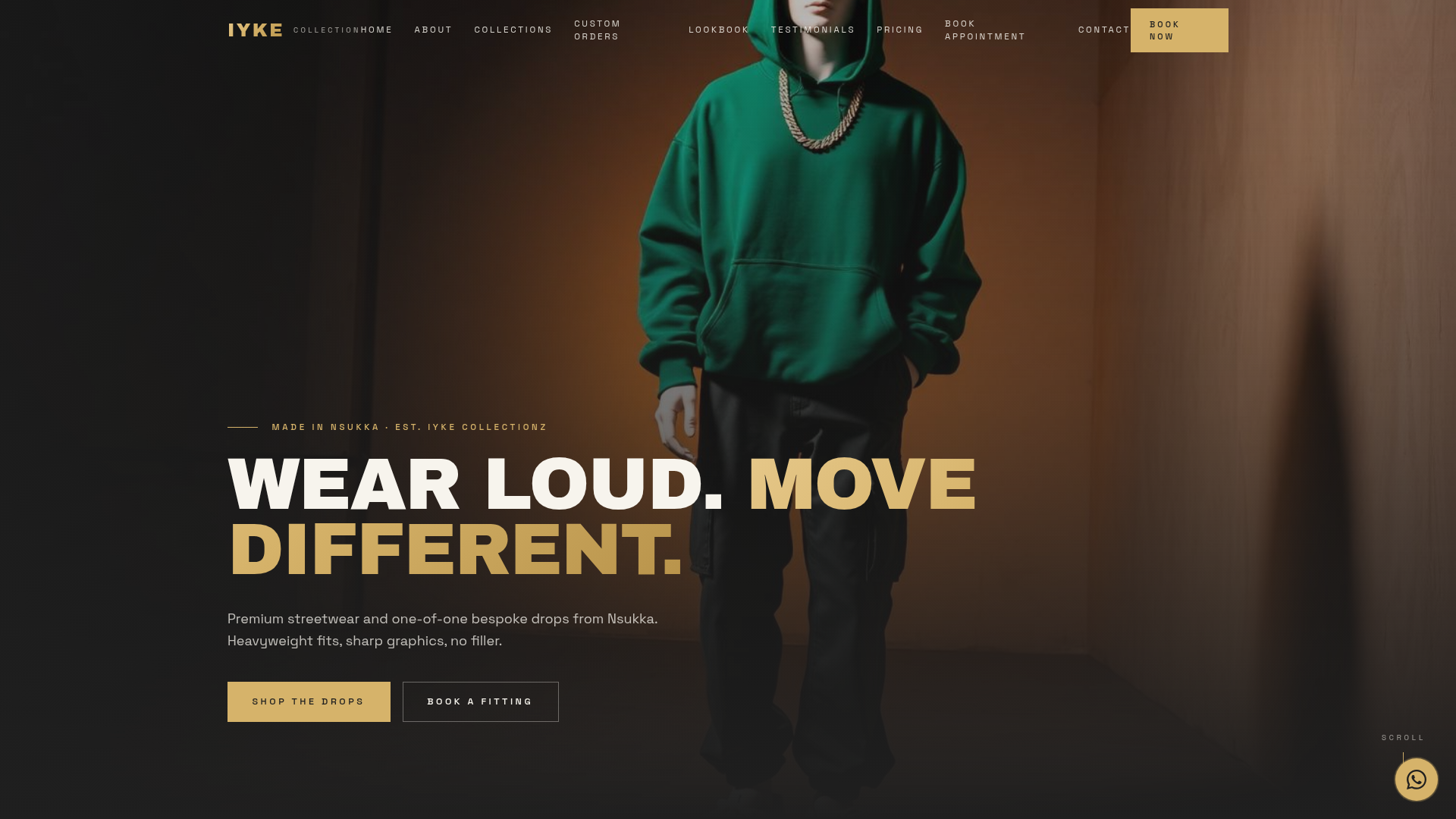 IYKE Collection — premium streetwear website by DC EMPIRE Studio